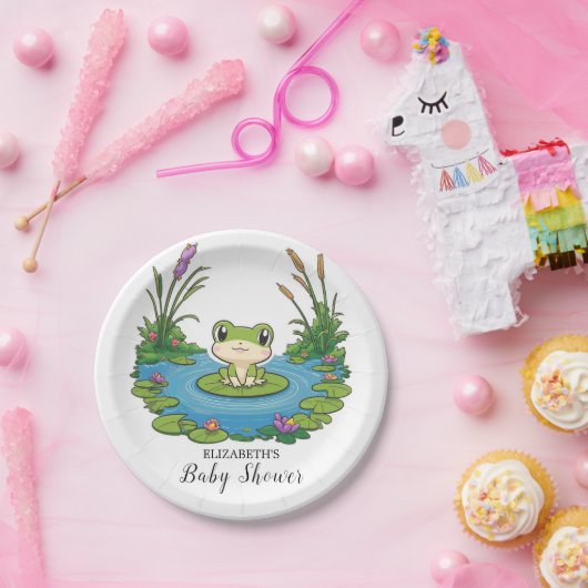 Mystical Frog Baby Dusche Pappteller (Party)