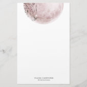 Mystical Full Moon Blush Pink Papier (Vorderseite)