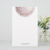 Mystical Full Moon Blush Pink Papier (Stehend Vorderseite)