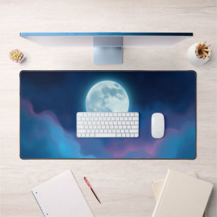 Mystical Full Moon Desk Mat - Dreamy Night Sky, VI Schreibtischunterlage