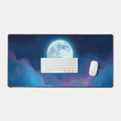 Mystical Full Moon Desk Mat - Dreamy Night Sky, VI Schreibtischunterlage (Tastatur & Maus)