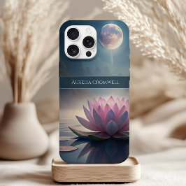 Mystical Full Moon Lotus mit Individuelle Name Case-Mate iPhone Hülle