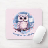 Mystical Full Moon - Pastellfarbener Lila Nachthim Mousepad (Mit Mouse)