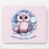 Mystical Full Moon - Pastellfarbener Lila Nachthim Mousepad (Vorne)