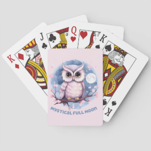 Mystical Full Moon - Pastellfarbener Lila Nachthim Spielkarten