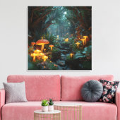 Mystical Fungi Poster - Fairy Tale Forest Decor Leinwanddruck (Insitu (Wohnzimmer))