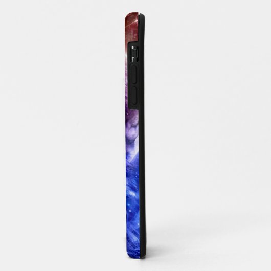 Mystical Galaxy Wolf-Gesicht mit Vollmond Case-Mate iPhone Hülle (Hinten/Links)