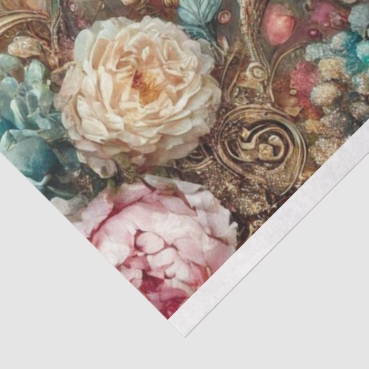 Mystical Garden Hummingbird & Rose Decoupage Seidenpapier (Ausschnitt)