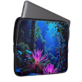 Mystical Glowing Jungle Bloom Design Laptopschutzhülle (Vorne Rechts)