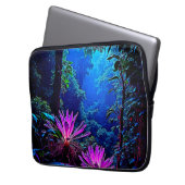 Mystical Glowing Jungle Bloom Design Laptopschutzhülle (Vorderseite Links)