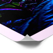 Mystical Glowing Jungle Bloom Design Poster (Ecke)