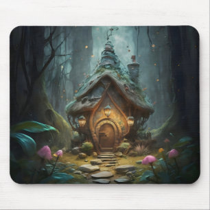 "Mystical Gnome Hütte: Whimsical Mushroom Haven Mousepad