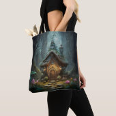 "Mystical Gnome Hütte: Whimsical Mushroom Haven Tasche (Von Nahem)