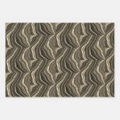 Mystical Gold Black Stars Marmor Jeden Anlaß Geschenkpapier Set (Vorderseite 3)