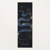 Mystical Gold Blue Serpent Galaxy Design Yogamatte (Vorderseite)