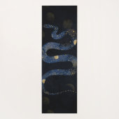 Mystical Gold Blue Serpent Galaxy Design Yogamatte (Rückseite)
