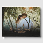 Mystical Gold Celestial Stars Wedding Gästebuch (Vorderseite)