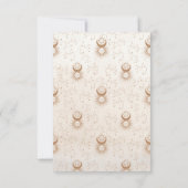 Mystical Gold Celestial Stars Wedding RSVP Karte (Rückseite)