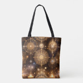 Mystical Gold Celestis Pattern Tote Bag Tasche (Rückseite)