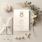 Mystical Gold Celestis Stars Brautparty Einladung