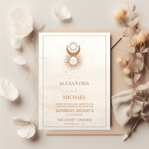 Mystical Gold Celestis Wedding Einladung