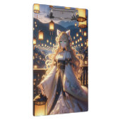 Mystical Golden Catgirl Royalty Doppelseitig Klemmbrett (Rechts)