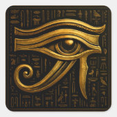 Mystical Golden Eye of Horus Sticker (Vorderseite)