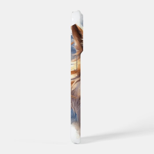 Mystical Golden Wolf iPhone 15 Pro Case Hülle (Rechte Seite)