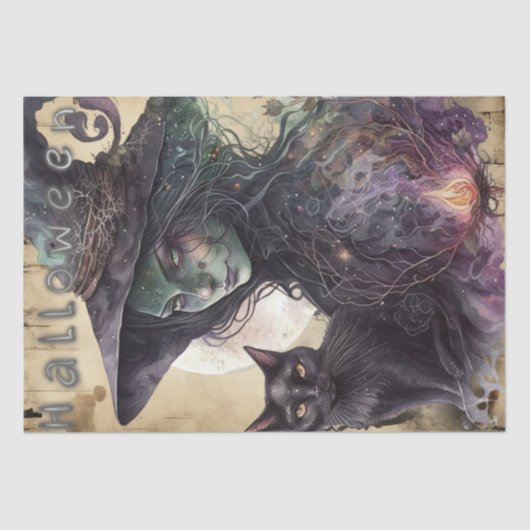 Mystical Gothic Hexe Seidenpapier (Vorderseite)