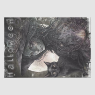 Mystical Gothic Hexe Seidenpapier