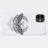 Mystical Gothic Moth Botanical Celestial Line Art Case-Mate iPhone Hülle (Rückseite (Horizontal))