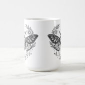 Mystical Gothic Moth Botanical Celestial Line Art Kaffeetasse (Mittel)