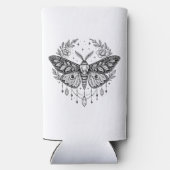 Mystical Gothic Moth Botanical Celestial Line Art  Selters Dosenkühler (Rückseite)