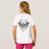 Mystical Gothic Moth Botanical Celestial Line Art  T-Shirt (Schwarz voll)