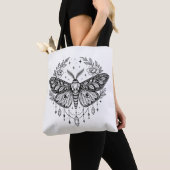 Mystical Gothic Moth Botanical Celestial Line Art Tasche (Von Nahem)