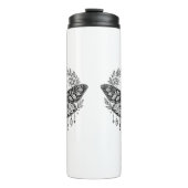 Mystical Gothic Moth Botanical Celestial Line Art Thermosbecher (Vorderseite)