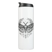 Mystical Gothic Moth Botanical Celestial Line Art  Thermosbecher (Nach rechts gedreht)