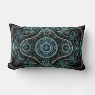 Mystical Grand Royal Julian Fraktal Mandala Art Lendenkissen