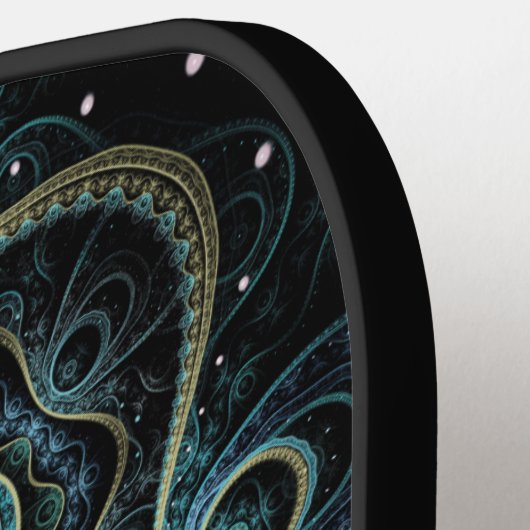 Mystical Grand Royal Julian Fraktal Mandala Art Pickleball Schläger (Linke Seite)