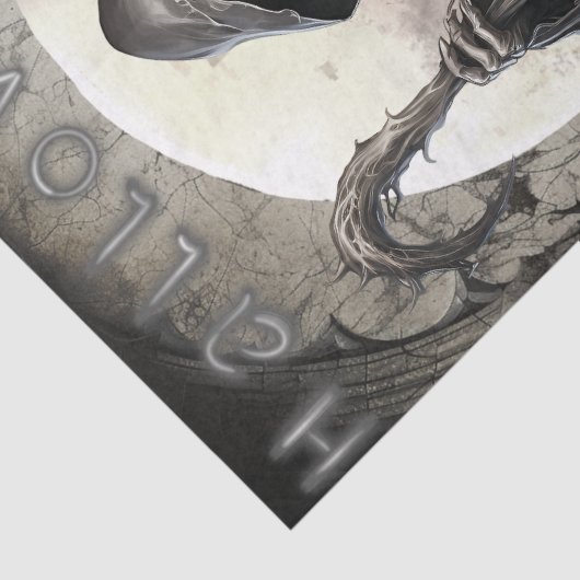 Mystical Grim Sensenmann Death Seidenpapier (Detail)