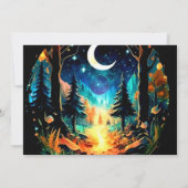 Mystical Grove Boho Babydusche Einladung (Rückseite)