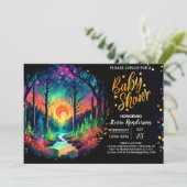 Mystical Grove Enchanted Baby Shower Einladung (Stehend Vorderseite)