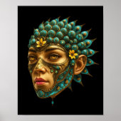 Mystical Guardian Warrior Vision Futuristic Sci-Fi Poster (Vorne)