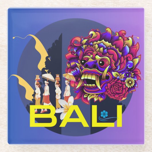 Mystical Guardians: Barong Image Untersetzer (Vorderseite)