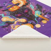 Mystical Halloween Witch Face Sherpadecke (3/4)