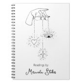 Mystical Hand Celestial Magick Black & White Notizblock (Vorderseite)