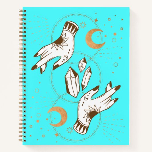 Mystical Hands Hardcover Spiral Notebook Notizblock (Vorderseite)