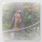 Mystical Hawk Steinuntersetzer (Vorderseite)