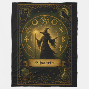 Mystical Hexe Personalisiert Blanket AncientSymbol Fleecedecke