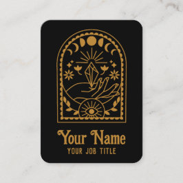 Mystical Hexy Crystal Moon Phases Visitenkarte